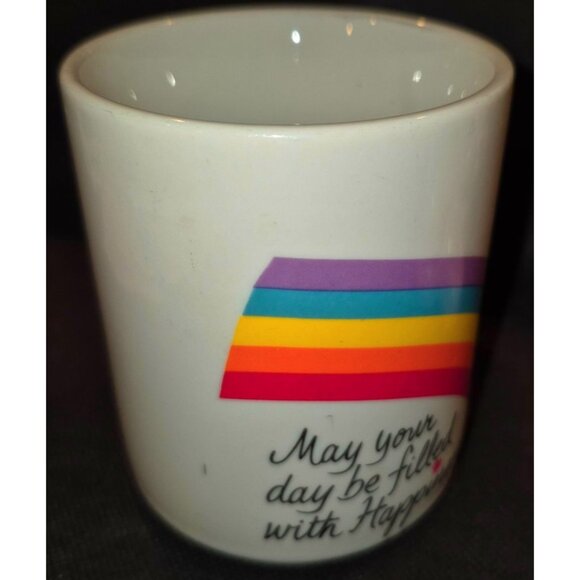 Rainbow Ceramic Mug May Your Day Be Filled With Happiness Vintage - Picture 2 of 8